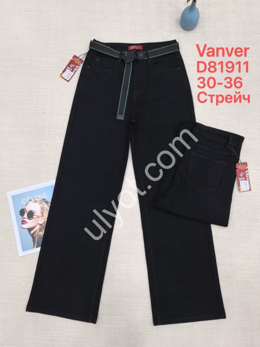 ДЖИНСЫ VANVER (30-36) ЧЕРНЫЙ 81911