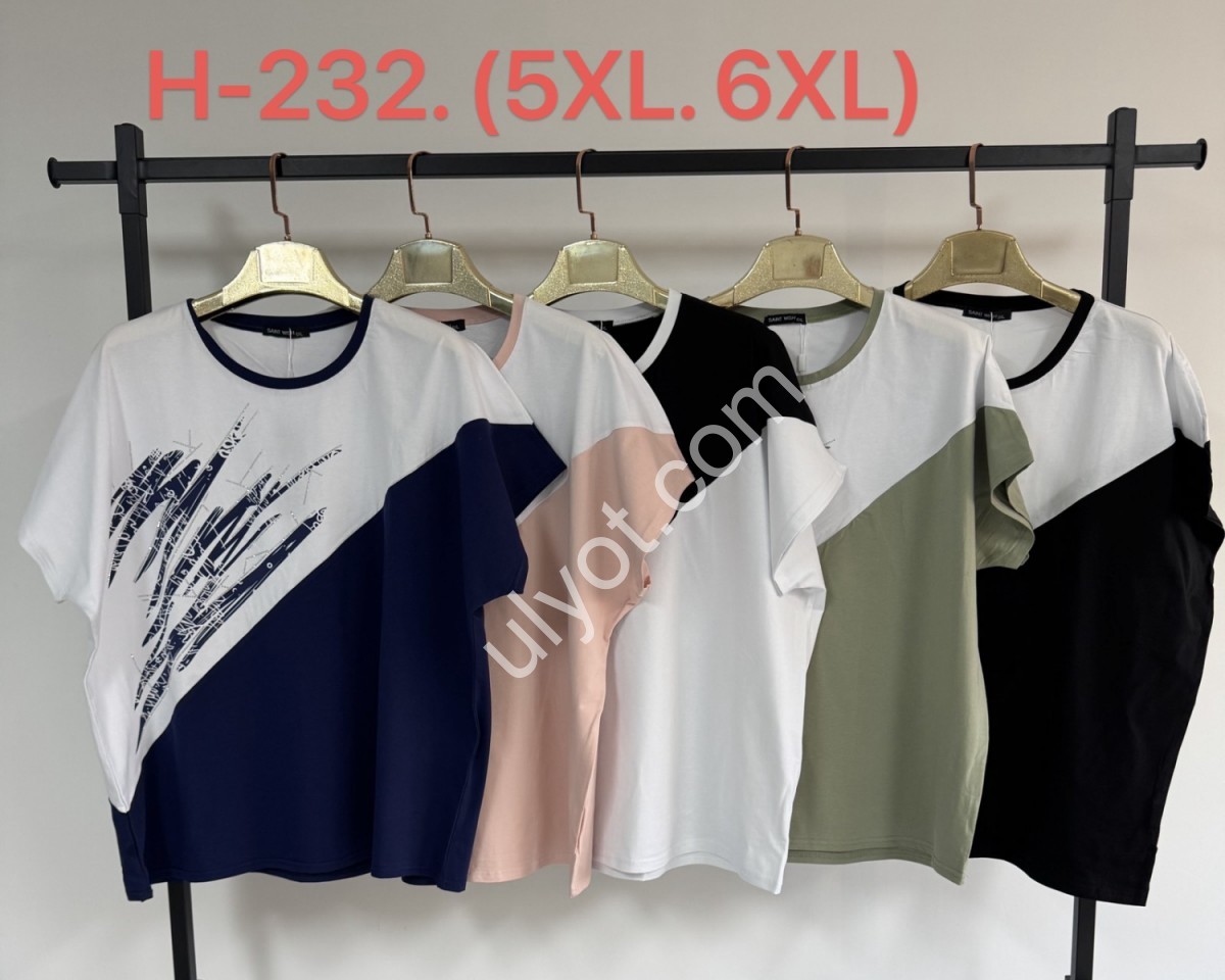 ФУТБОЛКА (5XL-6XL) МИКС H 232