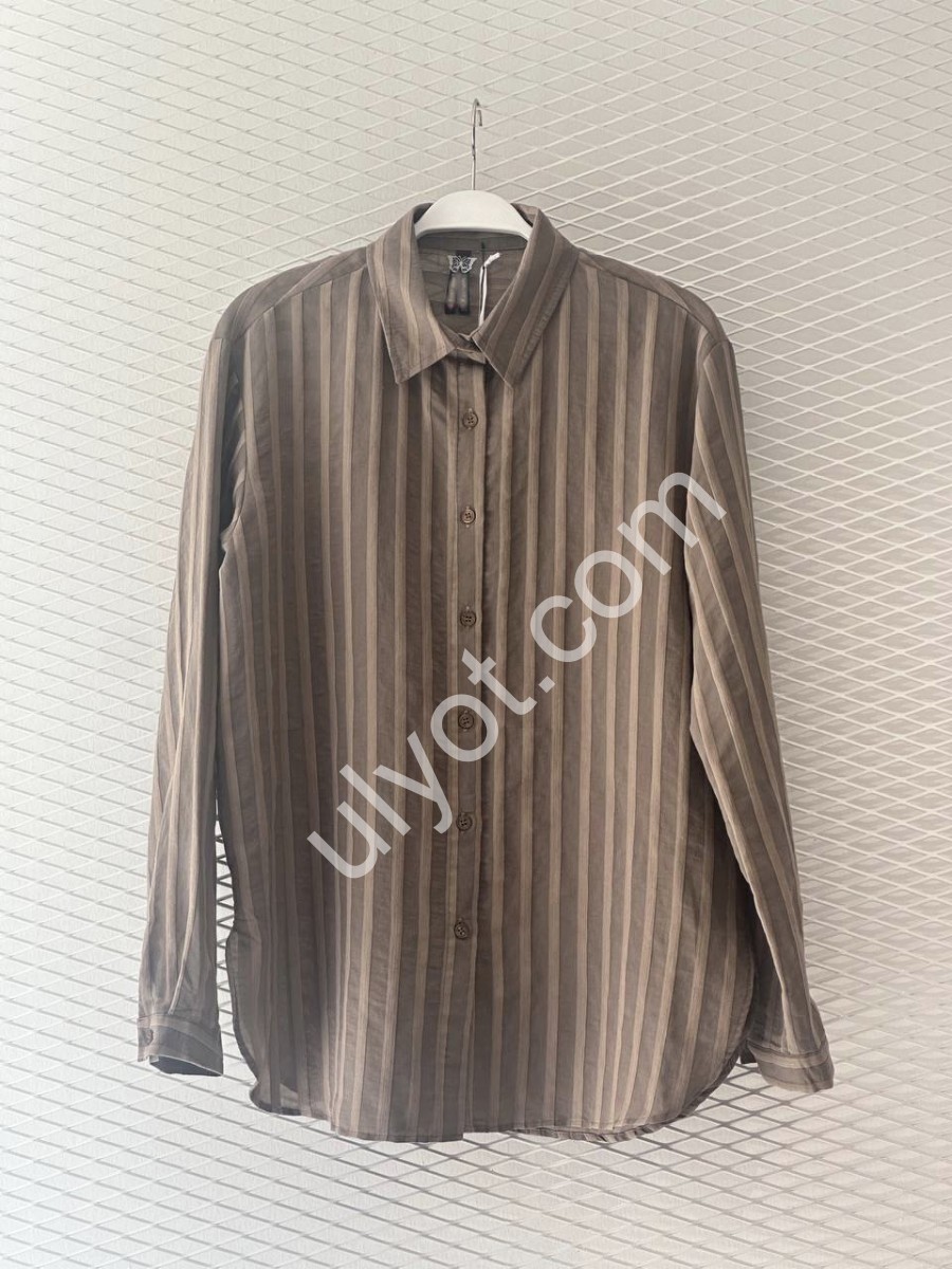 РУБАШКА-010 (S-L) СВ.КОРИЧНЕВЫЙ 