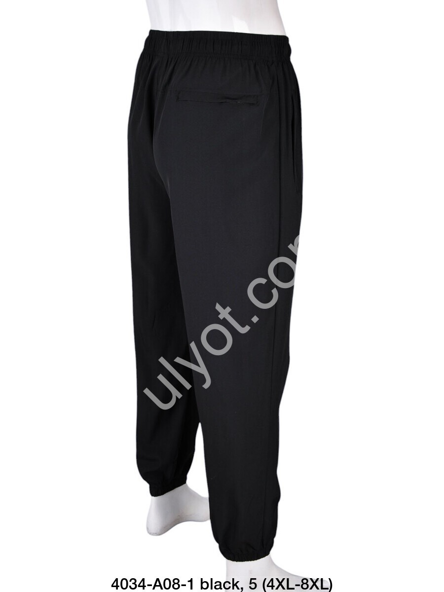 СПОРТ.ШТАНИ N02 (4XL-8XL) МАНЖЕТ ЧОРНИЙ A08-1