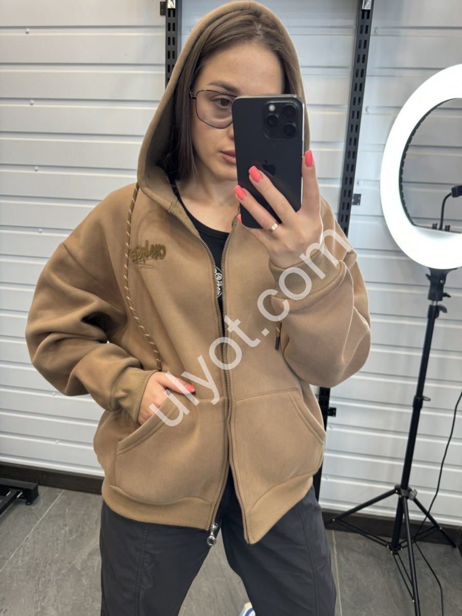 КОФТА JJF (L-4XL) СВ.КОРИЧНЕВЫЙ 50143