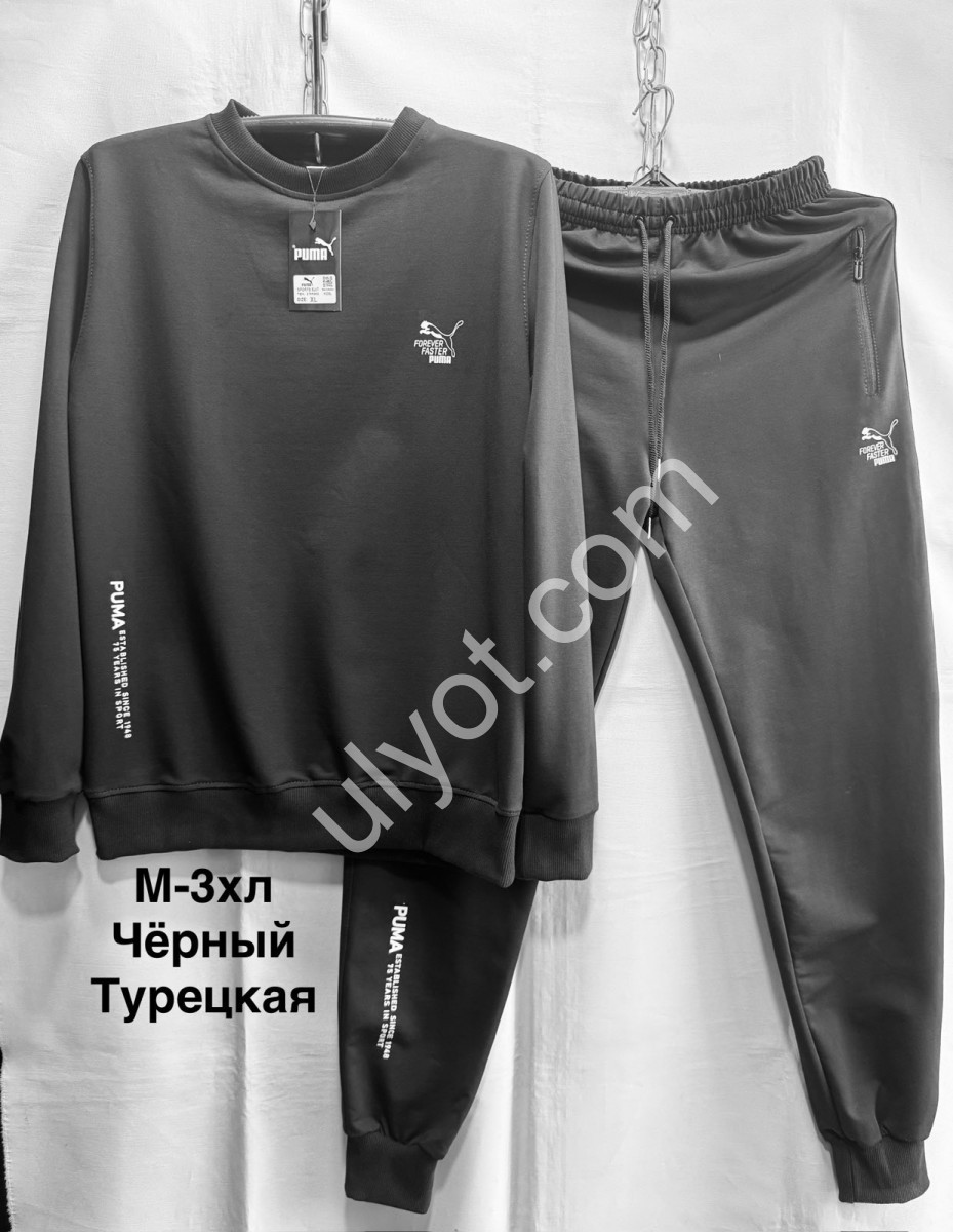 СПОРТ.КОСТЮМ P15 (M-3XL) МАНЖЕТ ЧОРНИЙ