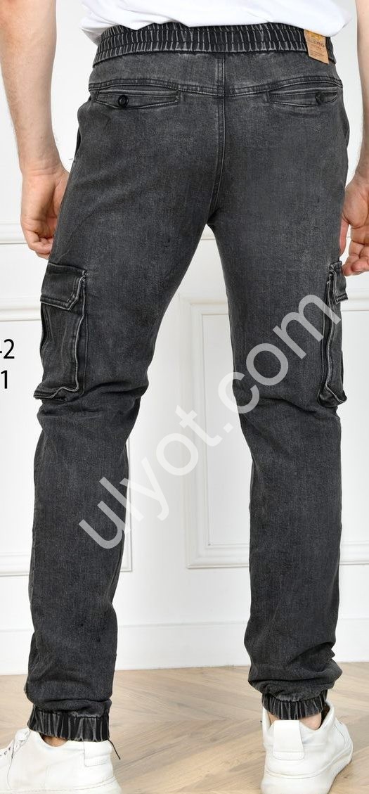 ДЖЕГІНСИ LS JEANS (34-42) ГРАФІТ 504D
