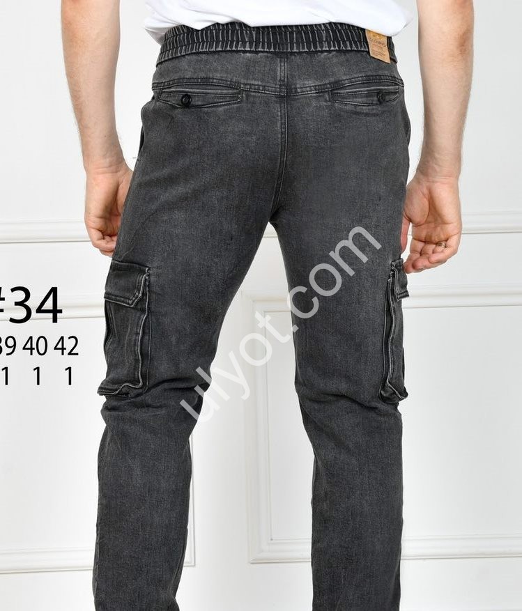 ДЖЕГИНСЫ LS JEANS (34-42) ГРАФИТ 504D