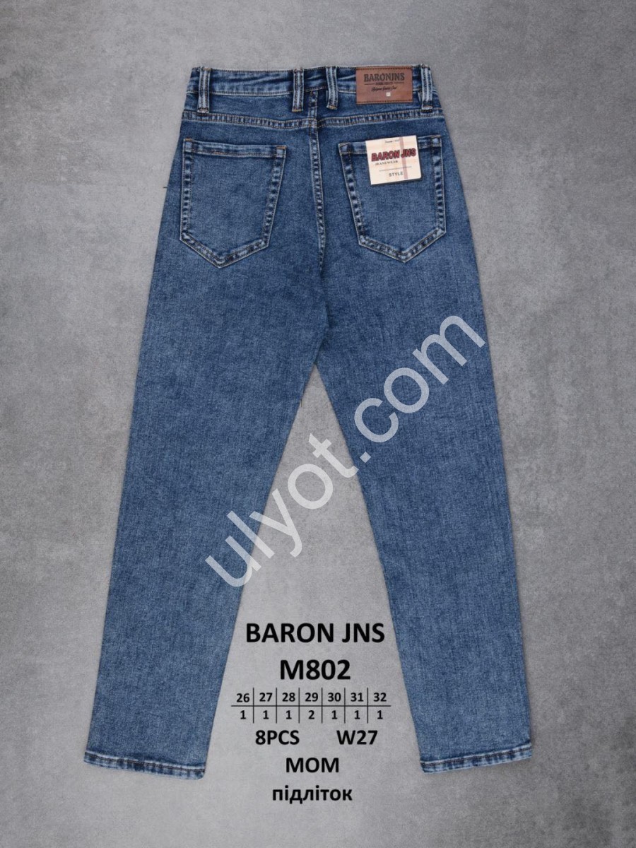 ДЖИНСИ BARON (26-32) Т.СИНІЙ 802