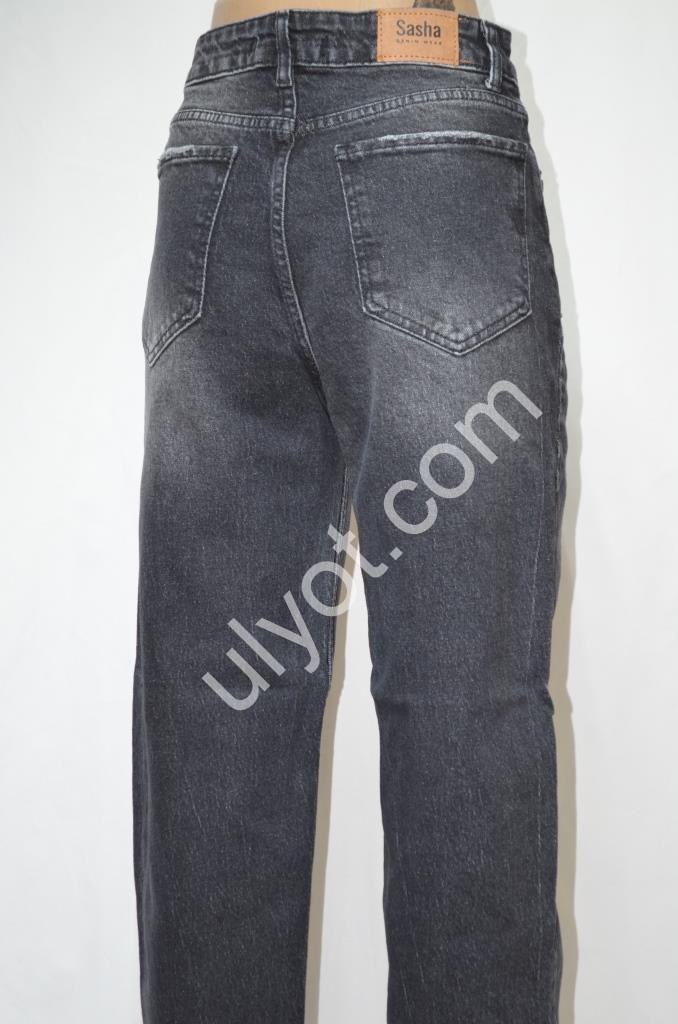 ДЖИНСЫ SASHA (26-31) ГРАФИТ 2303