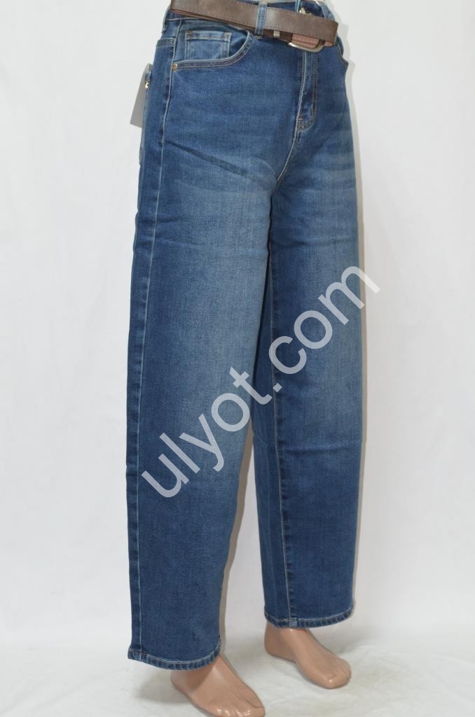 ДЖИНСЫ M.SARA (XS-XL) Т.СИНИЙ 1012H