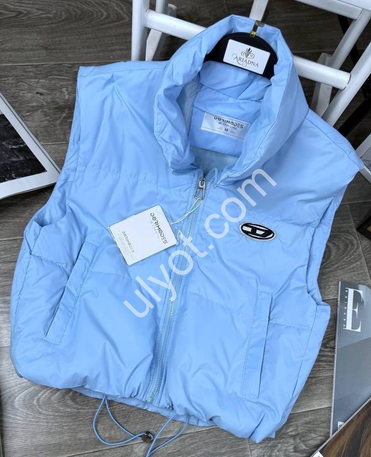 ЖИЛЕТКА (M-XL) ГОЛУБОЙ 9311