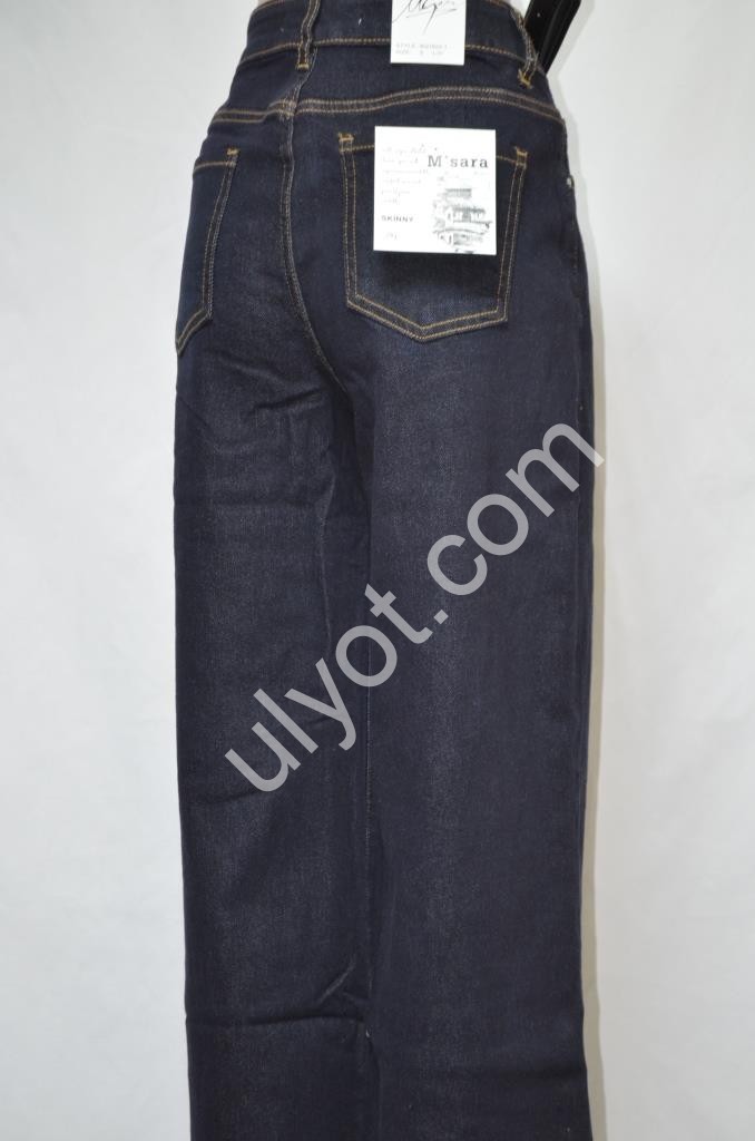 ДЖИНСЫ M.SARA (XS-XL) Т.СИНИЙ 1622-1