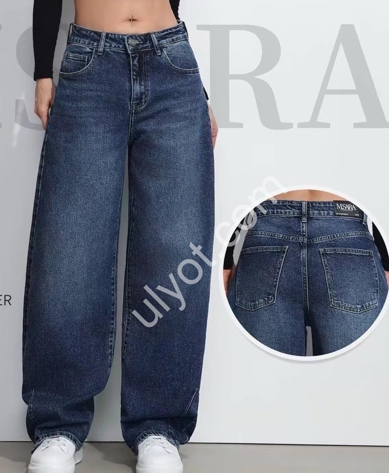 ДЖИНСЫ M.SARA (XS-XL) Т.СИНИЙ 1059-3