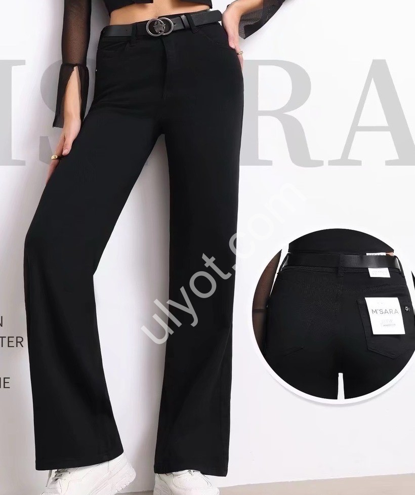 ДЖИНСЫ M.SARA (XS-XL) ЧЕРНЫЙ 2021-13