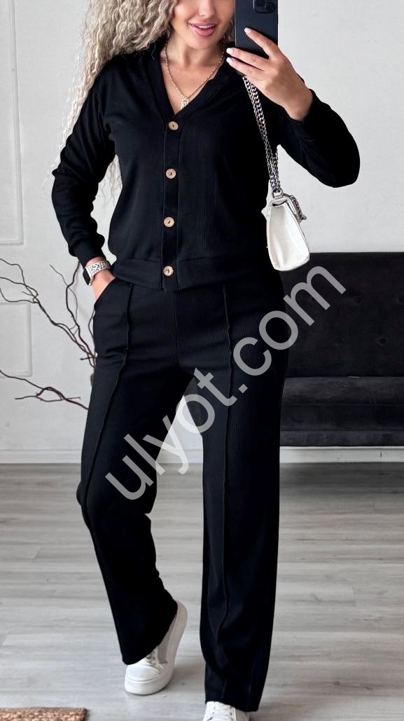 КОСТЮМ ДВОЙКА (42-54) ЧЕРНЫЙ 275