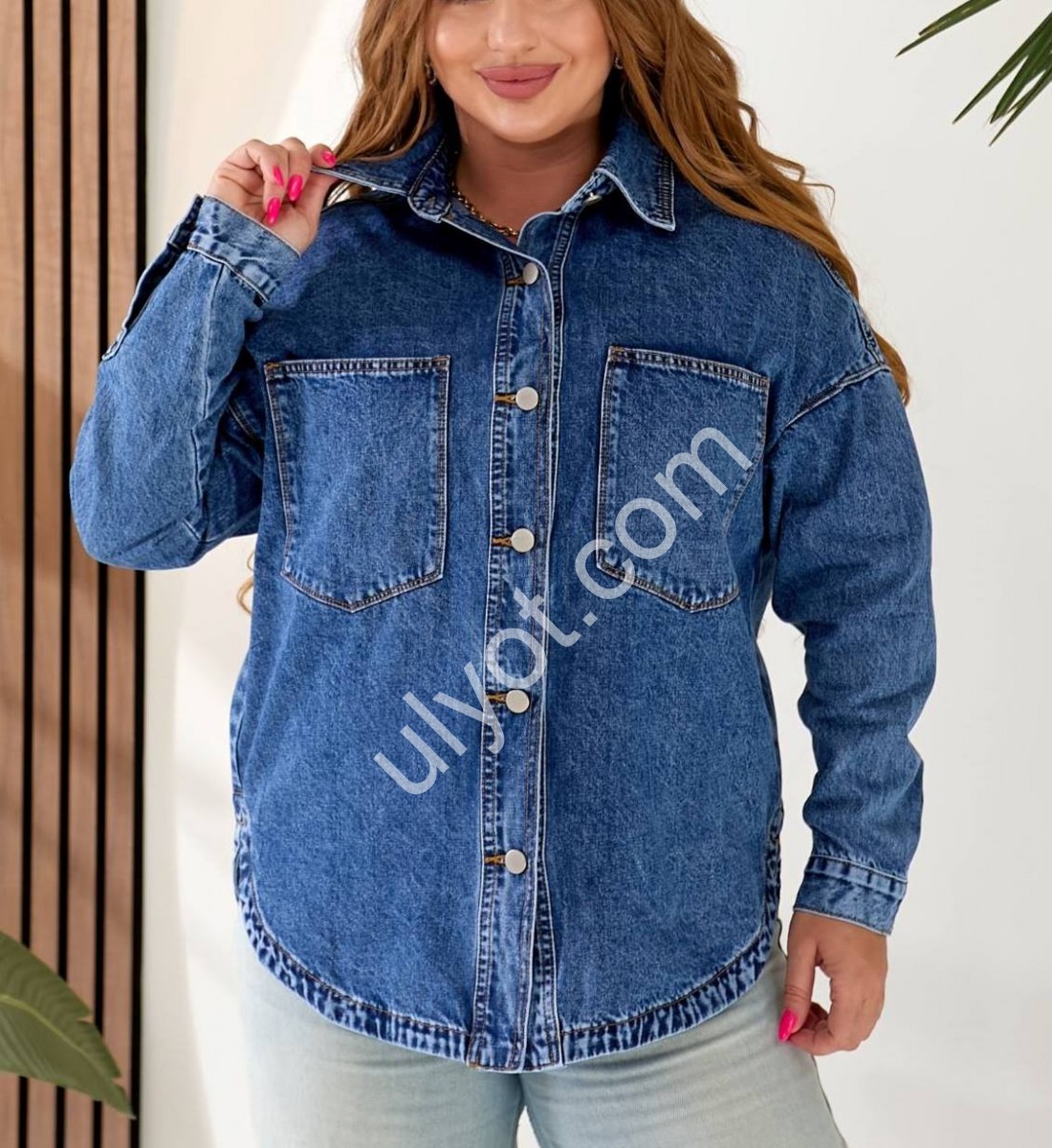 КУРТКА ДЖИНСОВА LIANA (3XL-5XL) Т.СИНІЙ 463