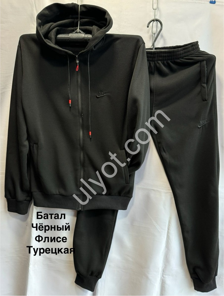 СПОРТ.КОСТЮМ N02 (56-64) ФЛИС МАНЖЕТ ЧЕРНЫЙ 