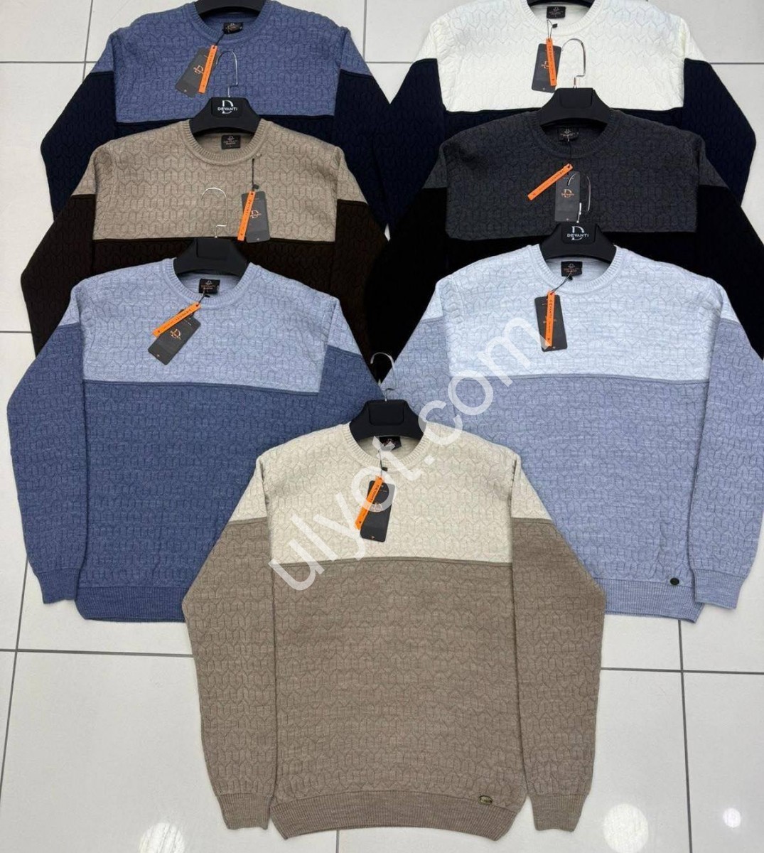 СВИТЕР DEVANTI (L-2XL) ЧЕРНЫЙ+МОЛОКО 72103