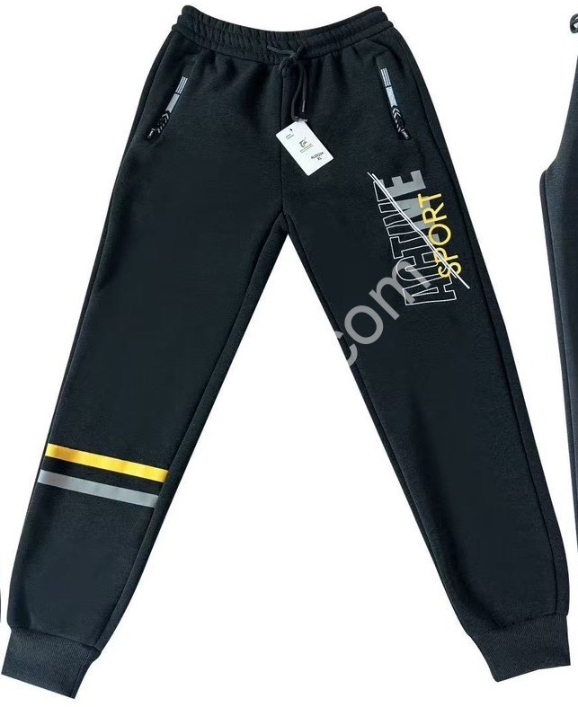 СПОРТ.ШТАНИ (XL-5XL) ФЛІС МАНЖЕТ ГРАФІТ 0008