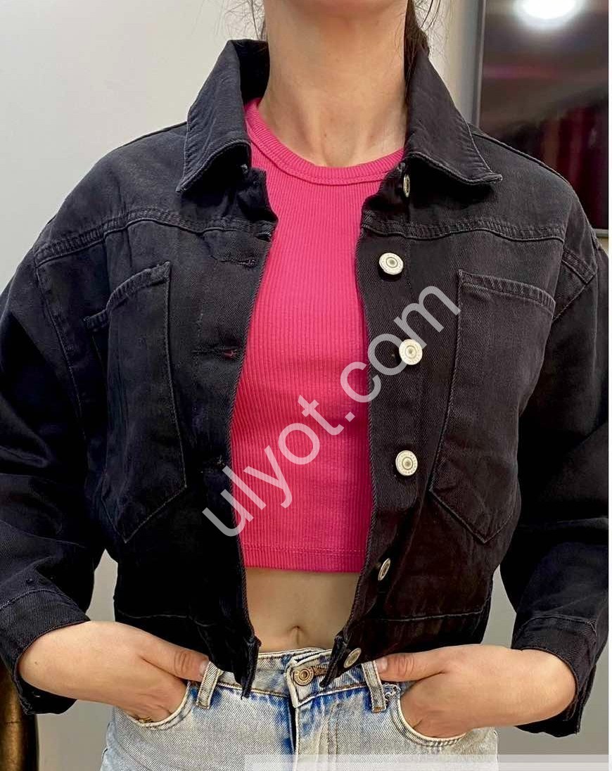 КУРТКА ДЖИНСОВА TOP SHOP (SL) ГРАФІТ 8353