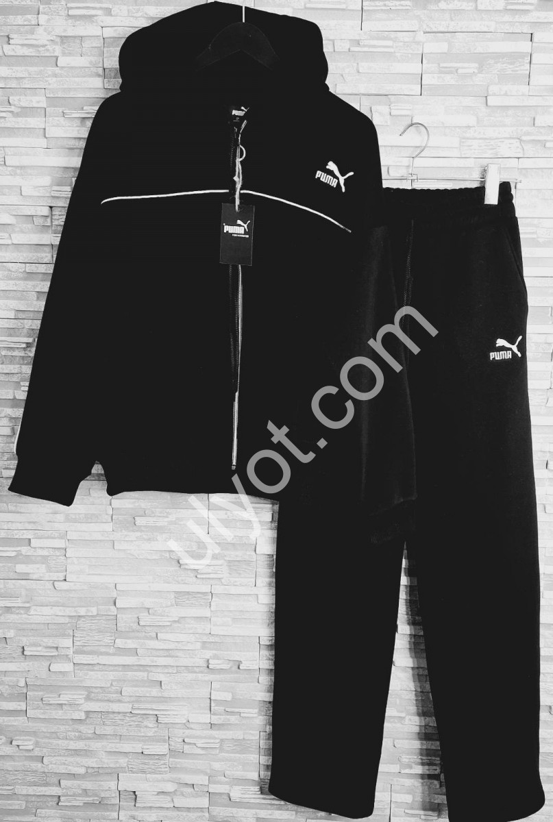 СПОРТ.КОСТЮМ P15 (XL-3XL) ФЛІС ЧОРНИЙ 7001