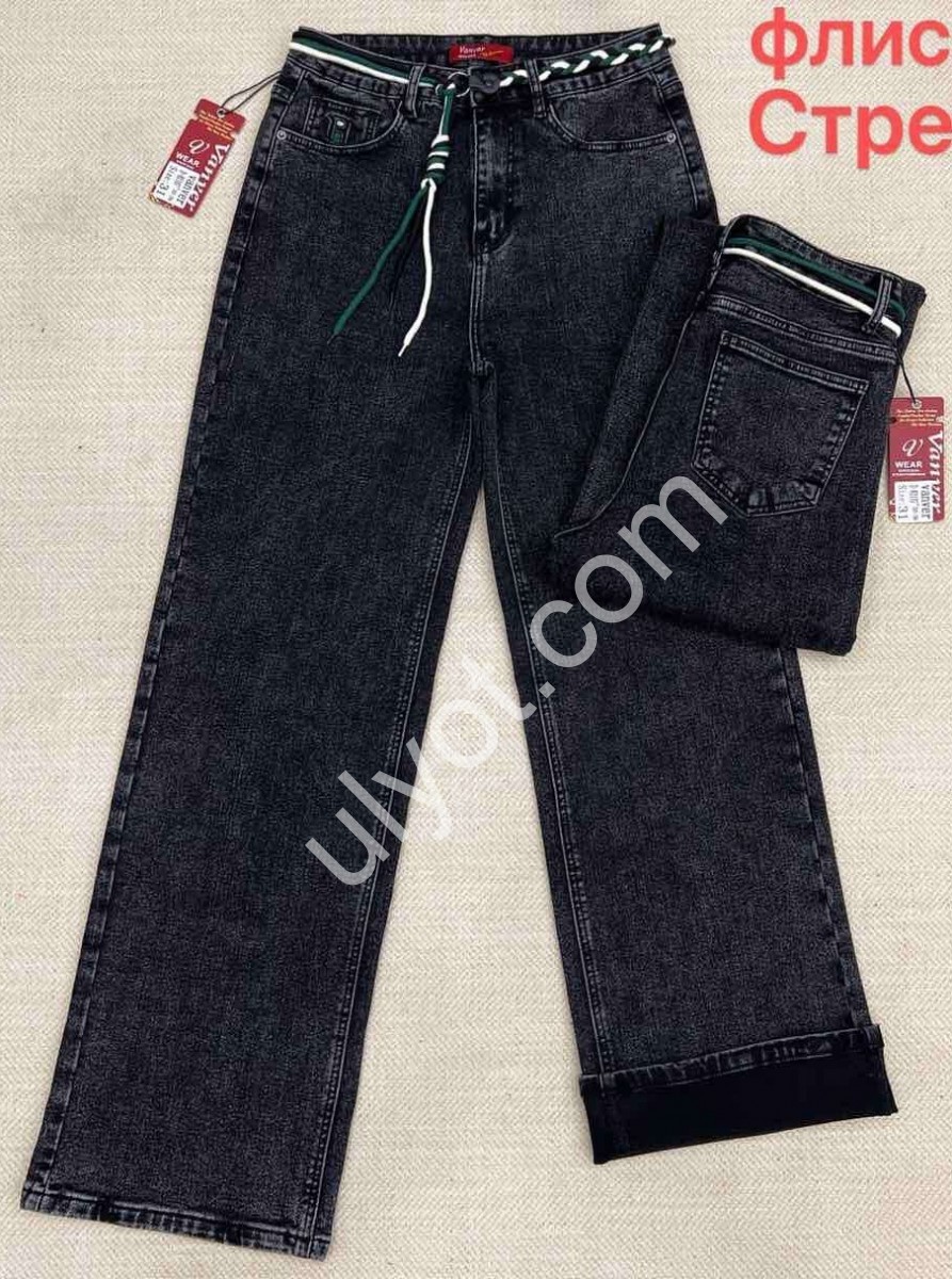 ДЖИНСИ VANVER (30-36) ФЛІС ГРАФІТ D82107