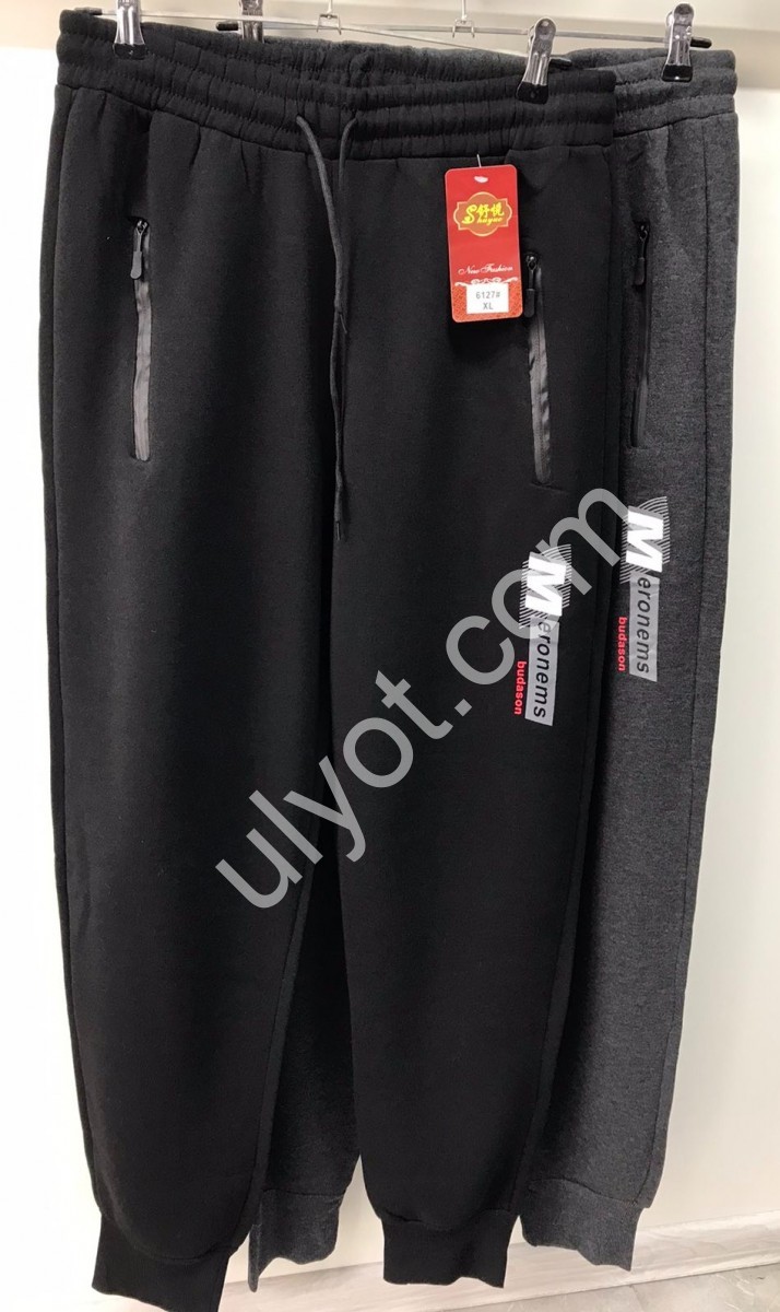 СПОРТ.ШТАНЫ (L-3XL) БАЙКА МАНЖЕТ МИКС 6127
