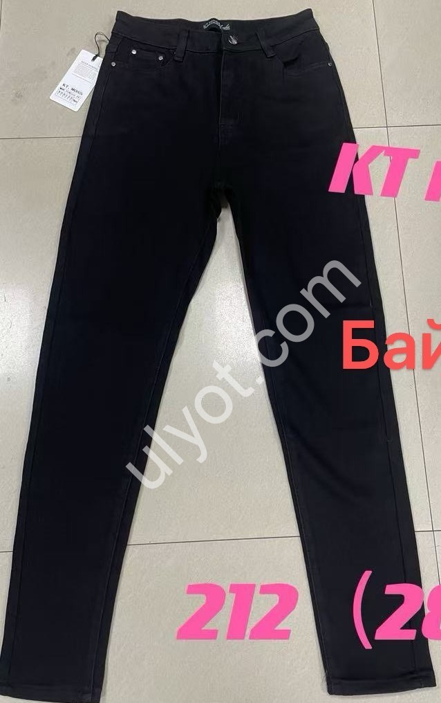 ДЖИНСЫ KT.MOSS (28-33) БАЙКА ЧЕРНЫЙ 212