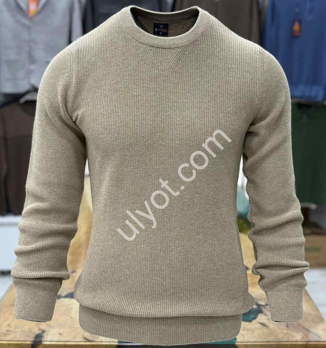 СВІТЕР VIP STONES (M-2XL) БІЖ 5950