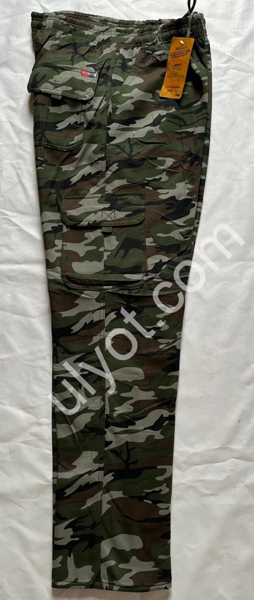 ШТАНЫ (XL-5XL) ФЛИС ПРЯМОЙ СВ.ХАКИ B1