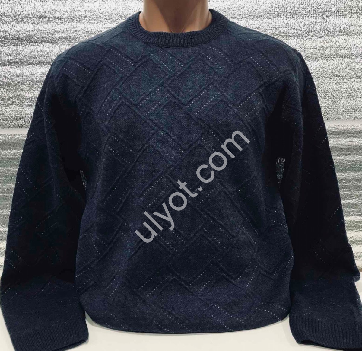 СВІТЕР CASHMERE (M-XL) Т.СИНІЙ 8115