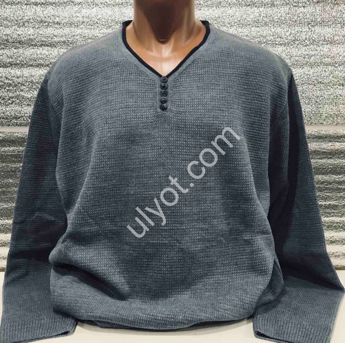СВІТЕР CASHMERE (3XL-5XL) СІРИЙ 15108