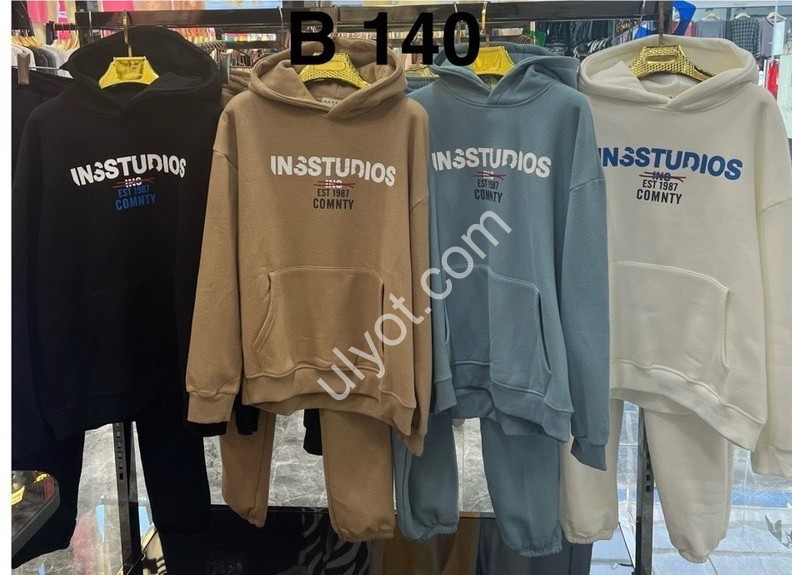 КОСТЮМ (XL-4XL) ФЛИС ЧЕРНЫЙ B140