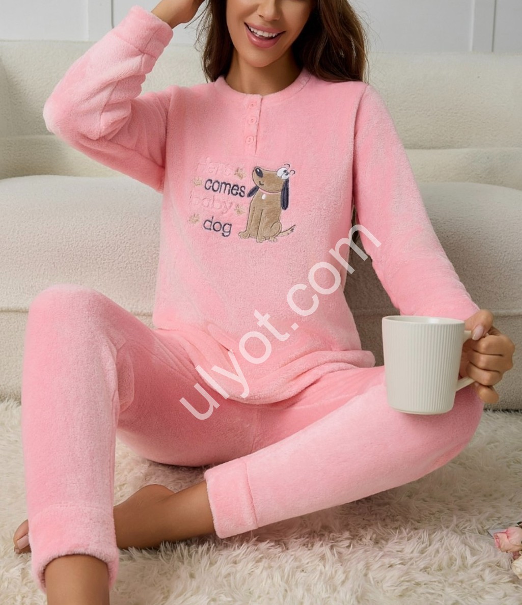 ПИЖАМА СОБАКА (M-3XL) РОЗОВЫЙ 70370