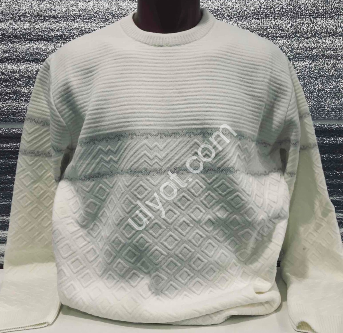 СВИТЕР EVS (L-2XL) МОЛОКО 3019