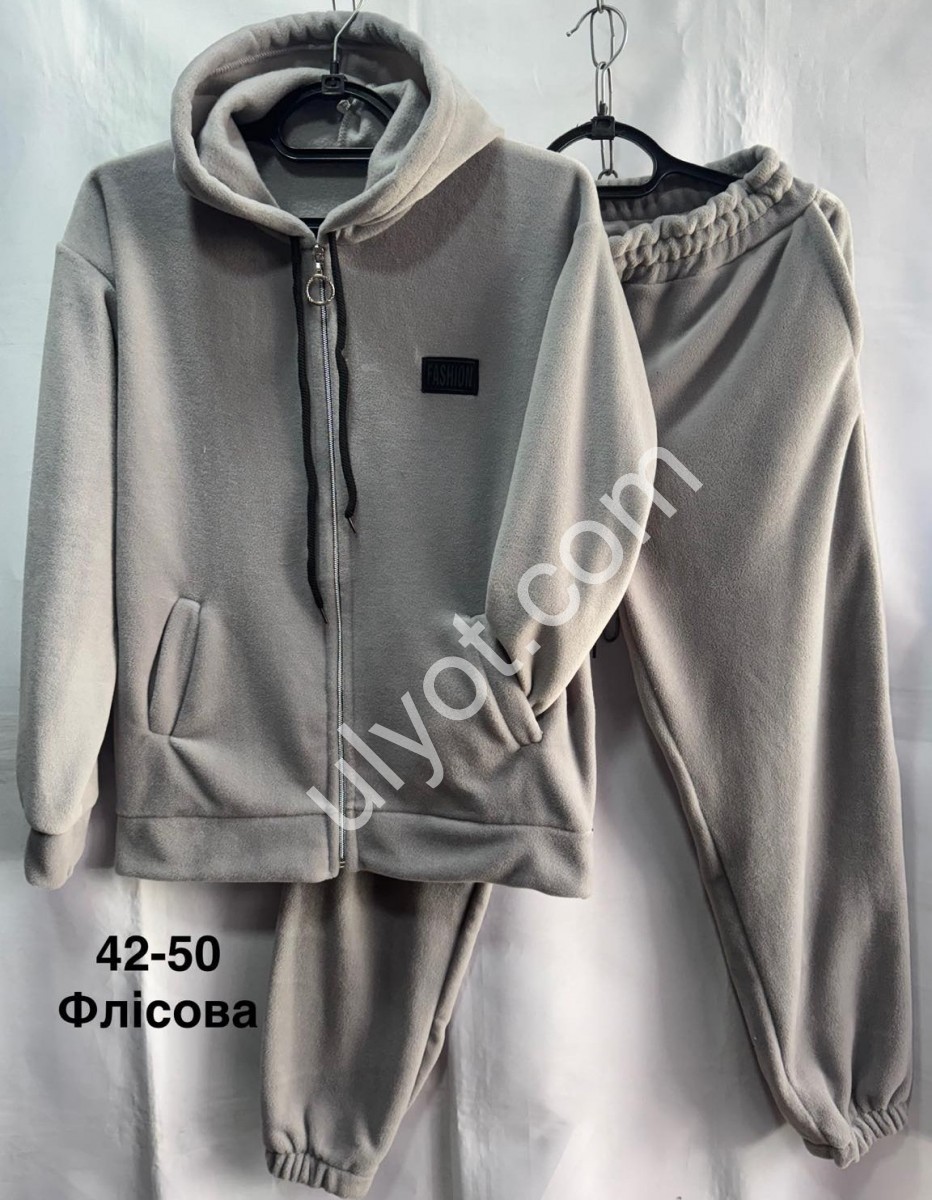 СПОРТ.КОСТЮМ (42-50) ФЛІС МАНЖЕТ СІРИЙ