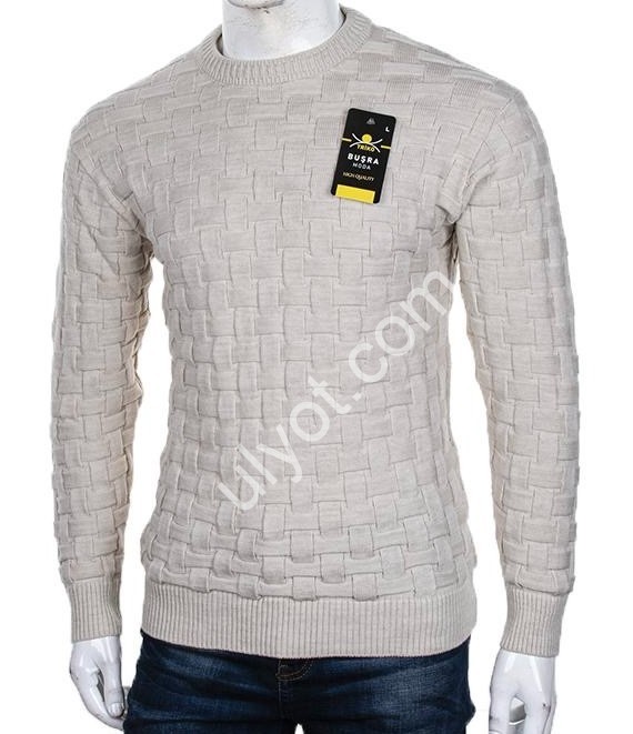 СВИТЕР (L-2XL) МОЛОКО M940