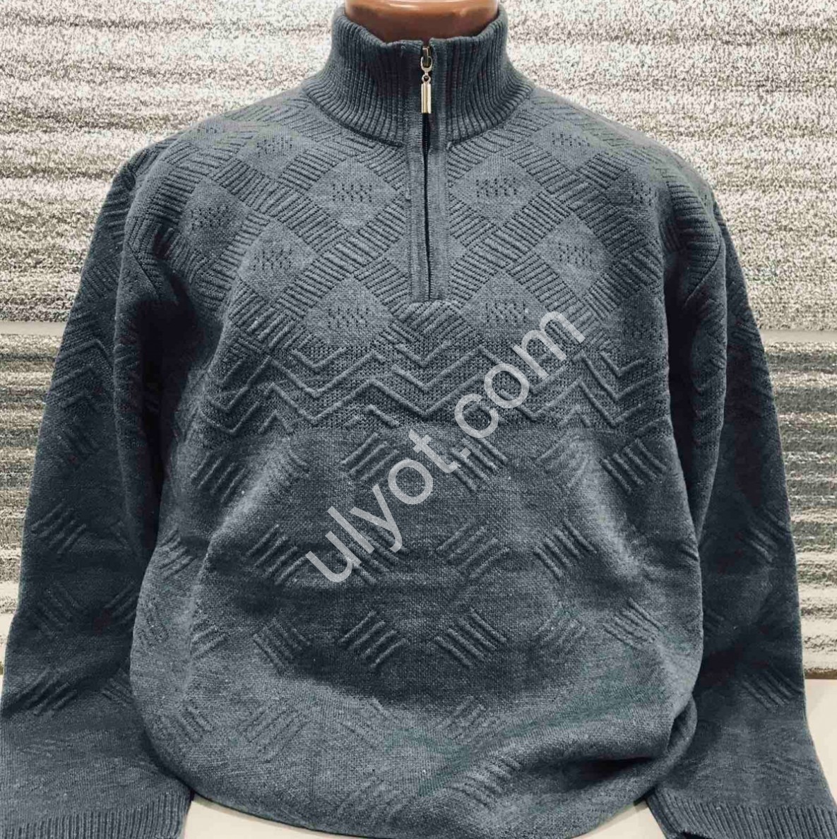 СВИТЕР EVS (L-2XL) ГРАФИТ 3059