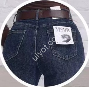 ДЖИНСЫ M.SARA (XS-XL) Т.СИНИЙ 3515-3H