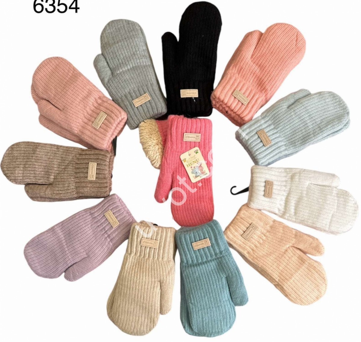 ВАРЕЖКИ (7-12ЛЕТ) МЕХ МИКС 6354