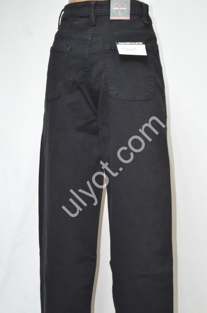 ДЖИНСЫ RELUCKY (25-30) БАЙКА ЧЕРНЫЙ B287-6