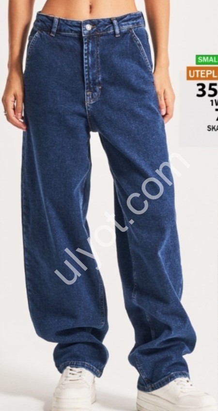 ДЖИНСЫ IT'S BASIC (32-36) БАЙКА Т.СИНИЙ 3598/1w4/7