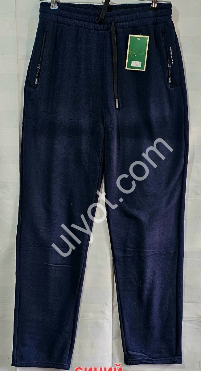 СПОРТ.ШТАНЫ (XL-5XL) ФЛИС ПРЯМОЙ Т.СИНИЙ 2412