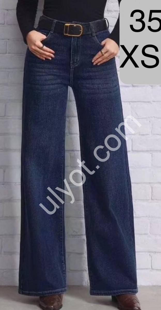 ДЖИНСЫ M.SARA (XS-XL) Т.СИНИЙ 3525