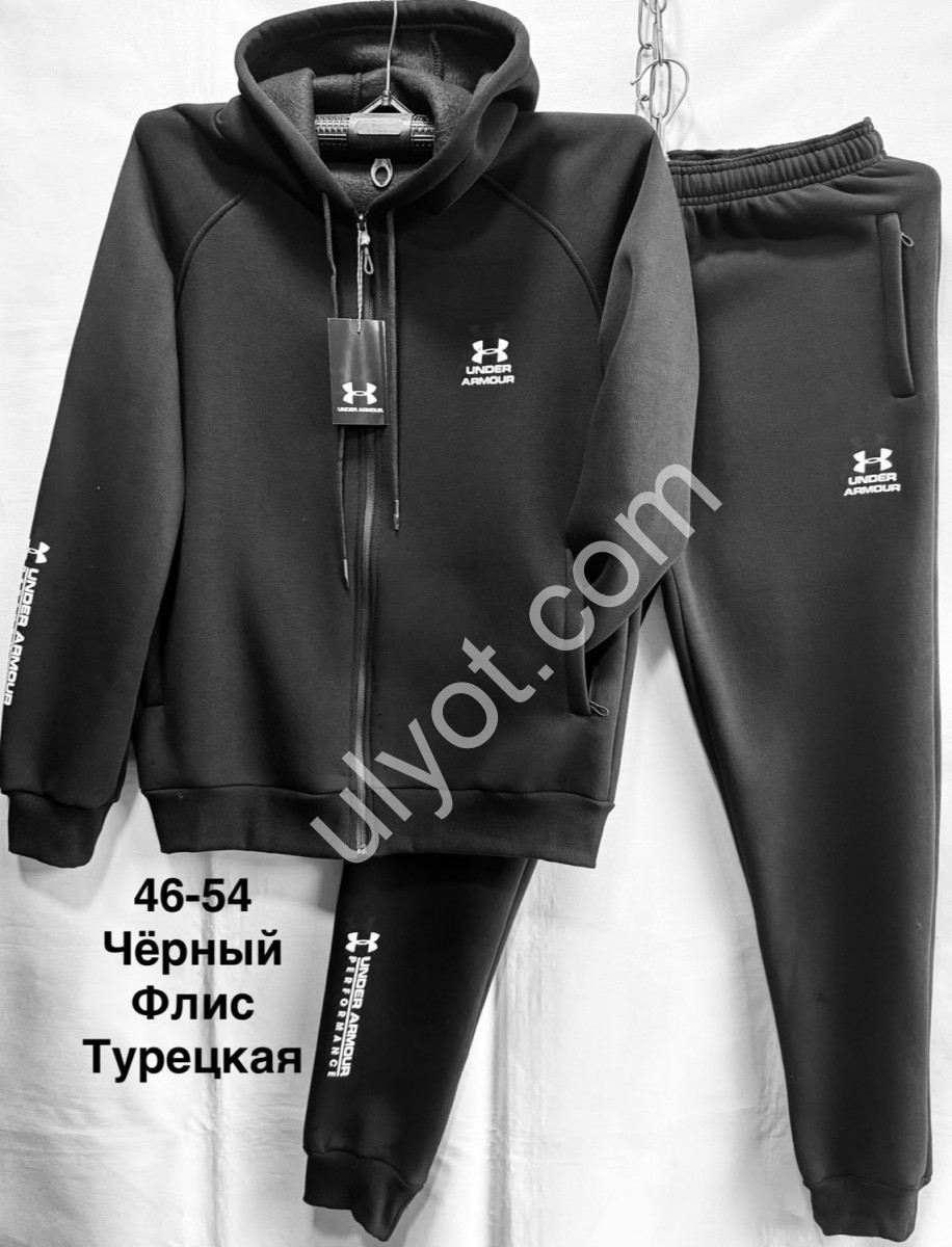 СПОРТ.КОСТЮМ U18 (46-54) ФЛИС МАНЖЕТ ЧЕРНЫЙ 