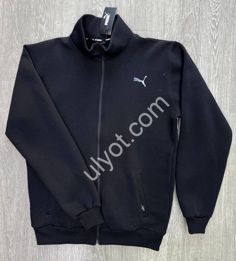 СПОРТ.КОФТА P15 (56-64) ФЛИС ЧЕРНЫЙ 116