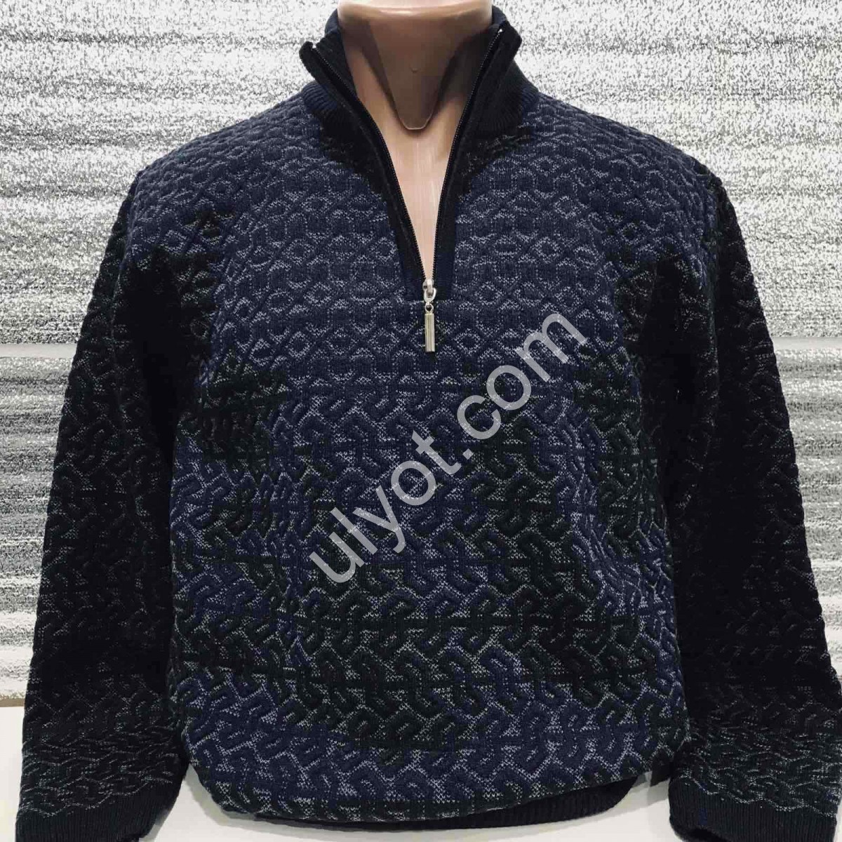 СВИТЕР EVS (L-2XL) Т.СИНИЙ 3023