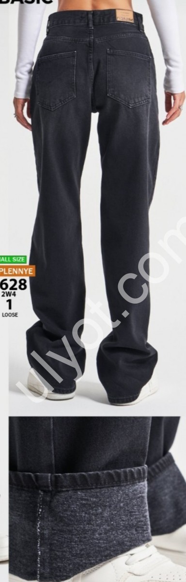 ДЖИНСЫ IT'S BASIC (32-36) БАЙКА ГРАФИТ 3628/2w4/1