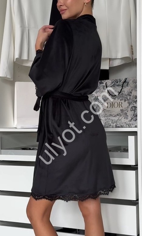 ХАЛАТ (42-52) ЧЕРНЫЙ 756