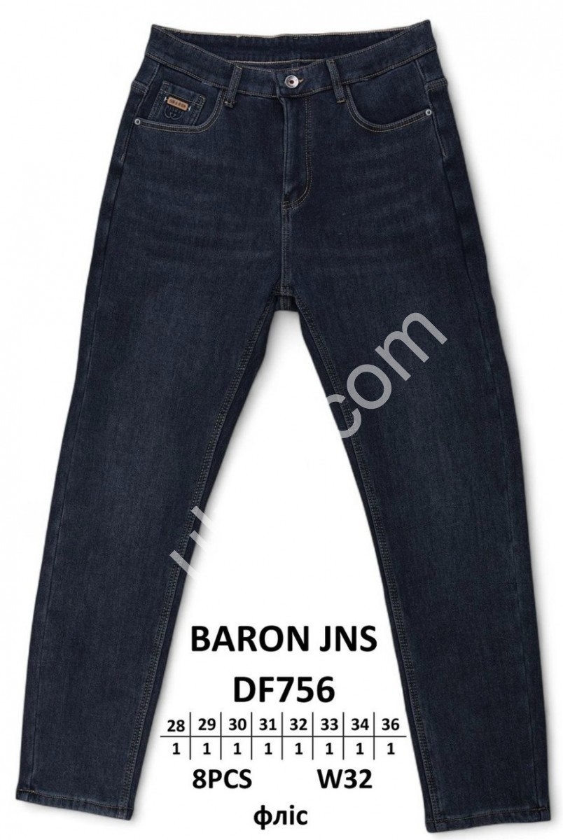 ДЖИНСИ BARON (28-36) ФЛІС Т.СІНІЙ DF756
