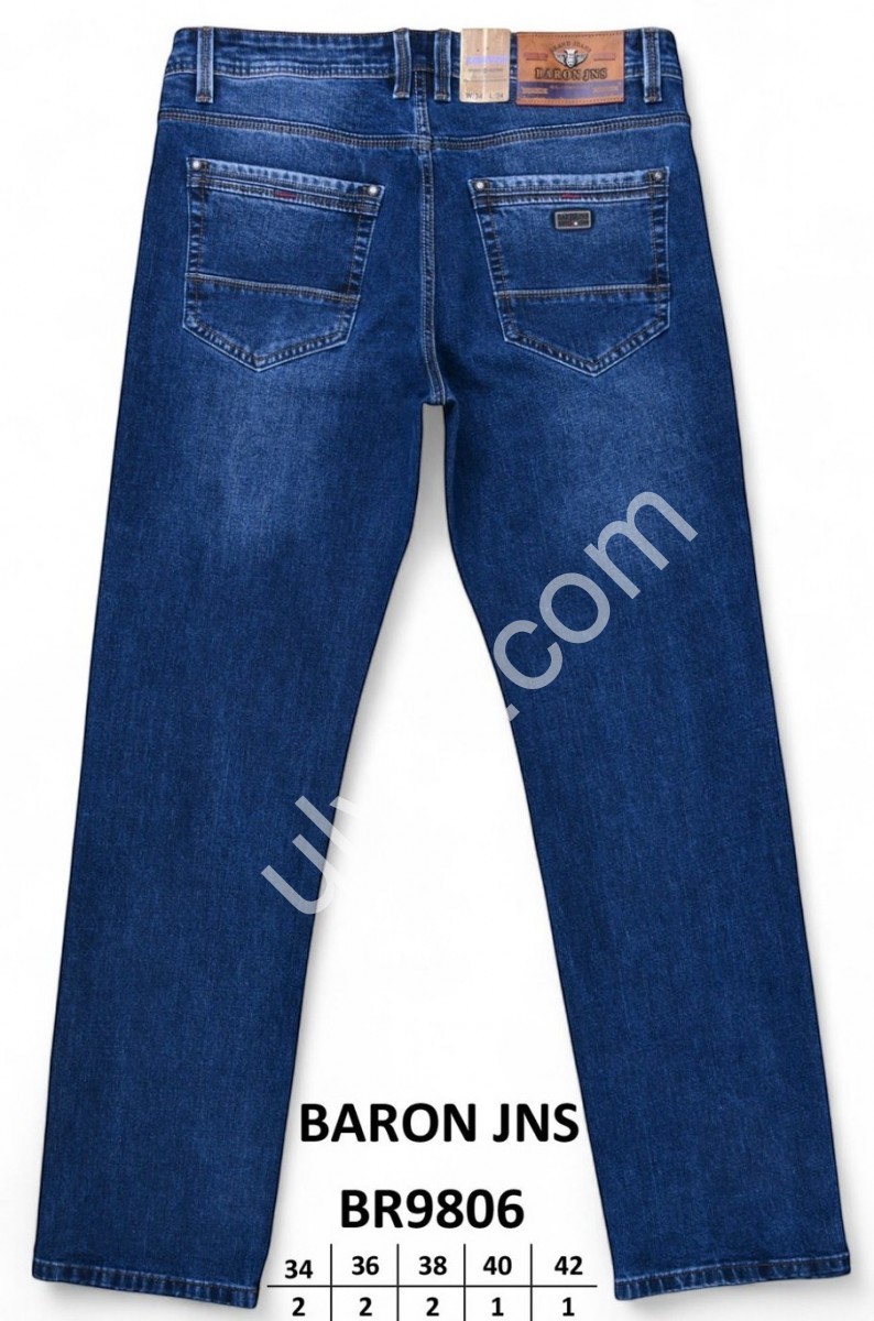 Фото 1 ДЖИНСЫ BARON (34-42) Т.СИНИЙ BR9806