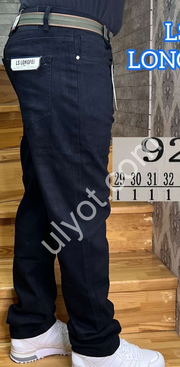 ДЖИНСЫ LONGFEI (29-38) ЧЕРНЫЙ 920