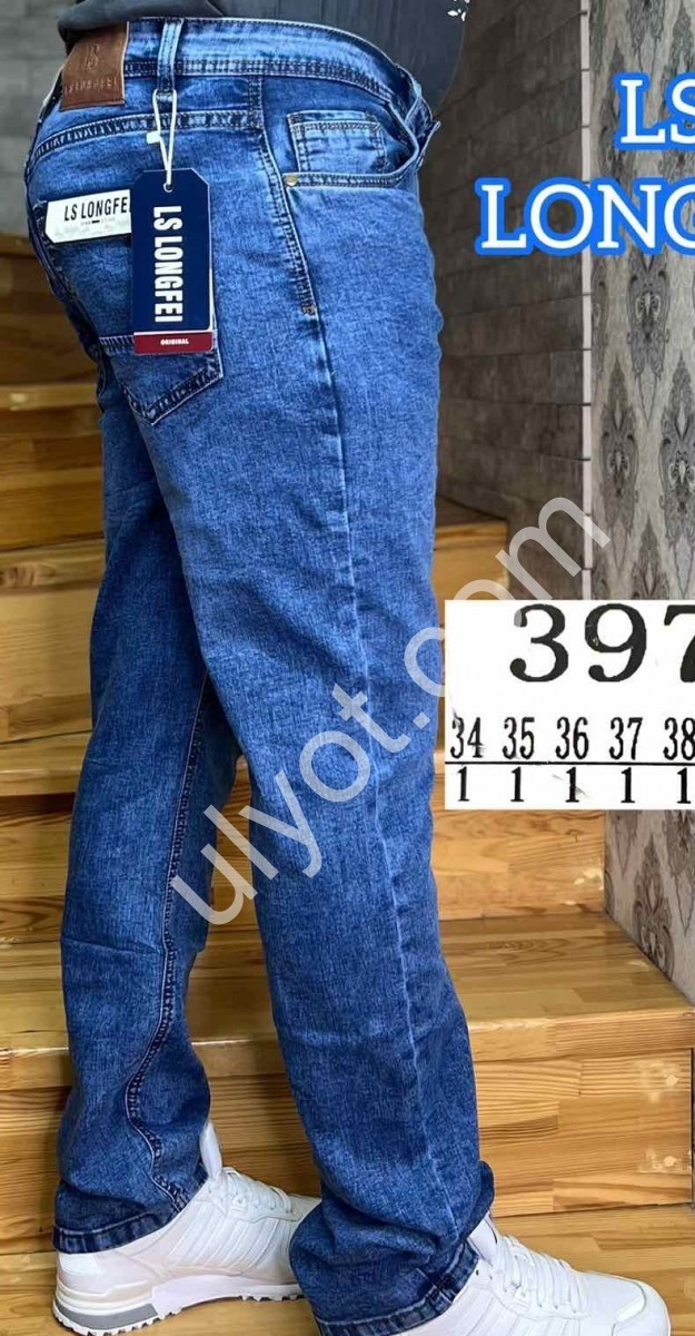 ДЖИНСИ LONGFEI (34-44) Т.СИНІЙ 397D